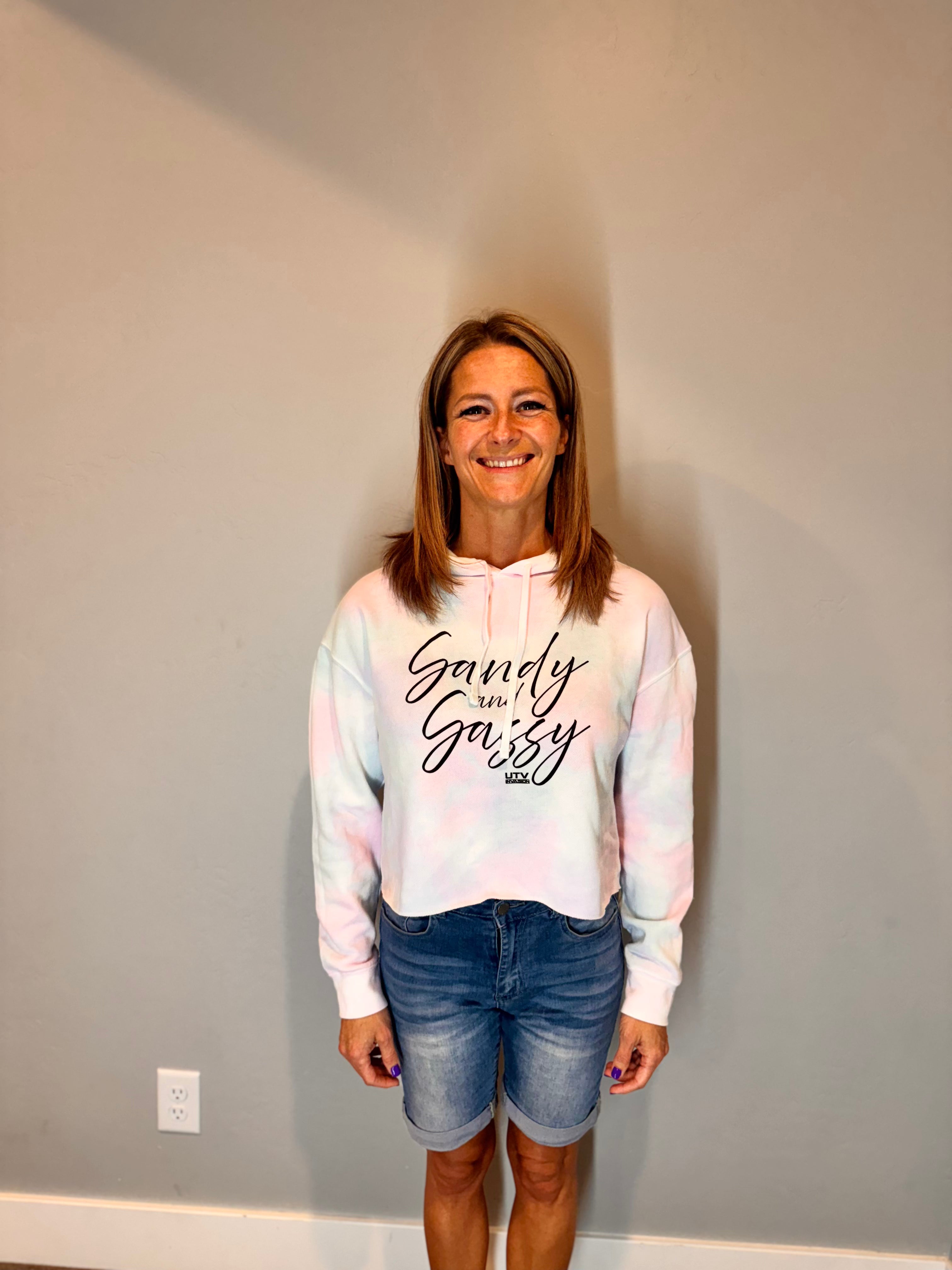 Sandy and Sassy Crop Hoodie