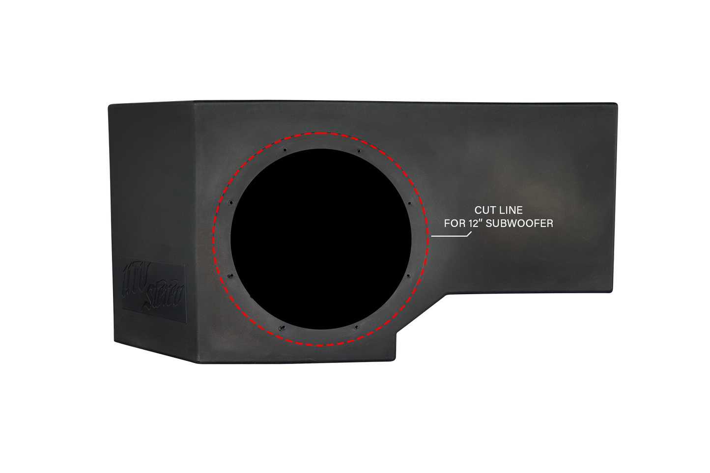 Can-Am® Defender HD10 Vented 10" Passenger Subwoofer Enclosure Unloaded | UTVS-DEF-VENC-PASS